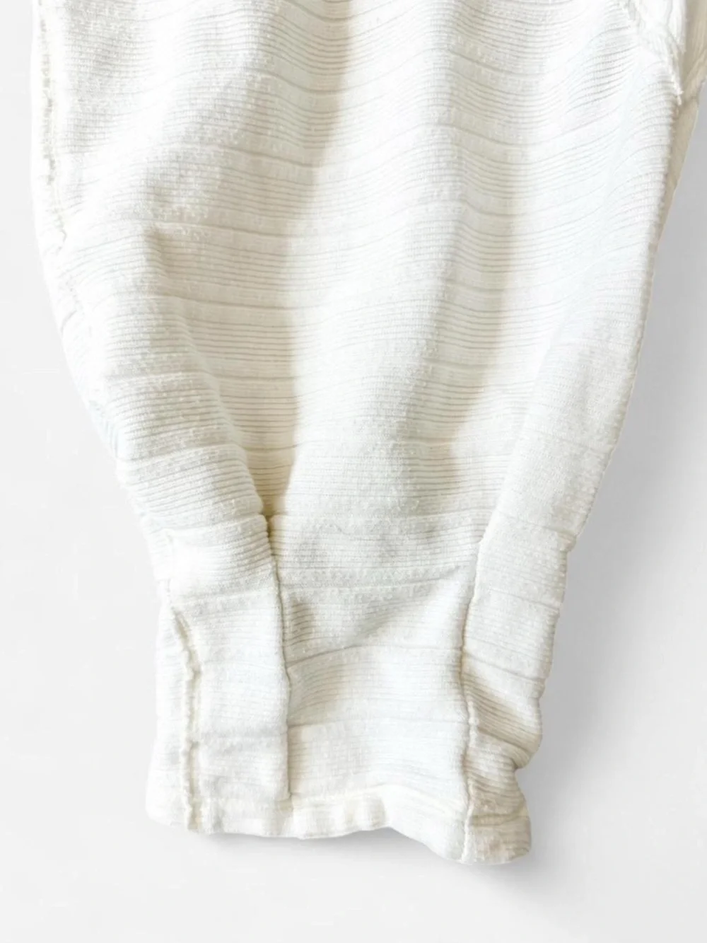 FREE PEOPLE Intimately Good Feels Joggers Textured Harem Pants Cream - Medium